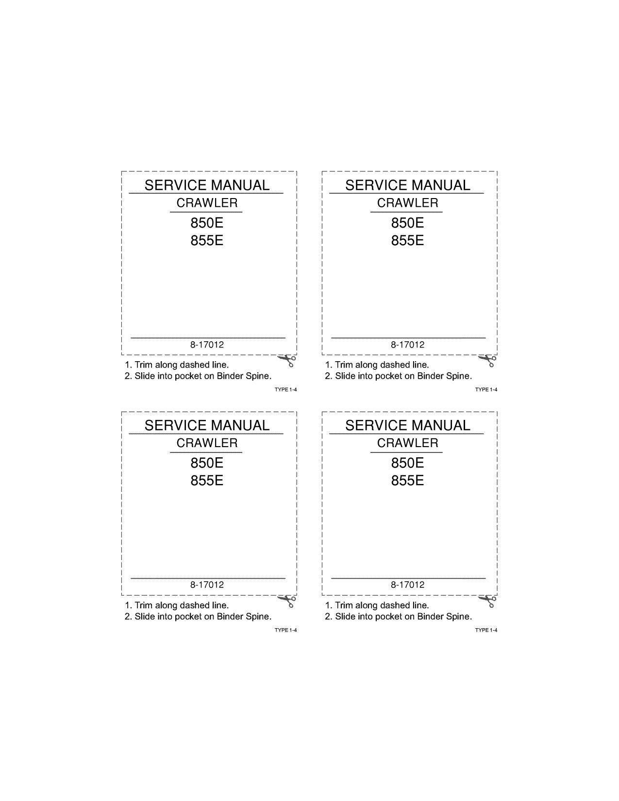 850E 855E Service manual